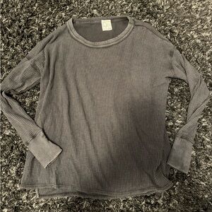 AERIE  Long Sleeve Waffle Knit Top